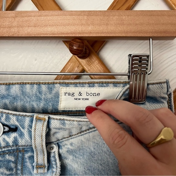 Rag & Bone “Maya High Rise Midi Short in Nevada Blue” -24 - Picture 7 of 10